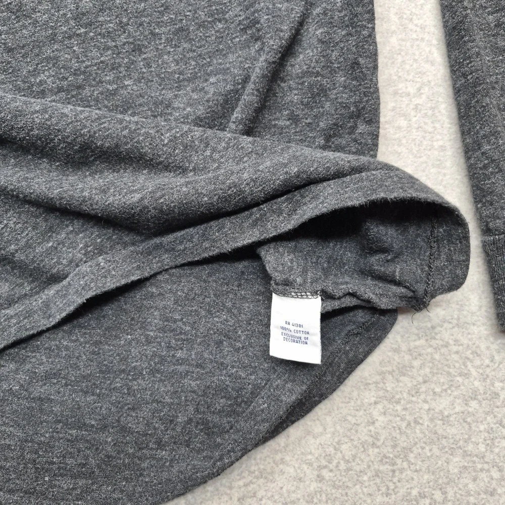 Polo Ralph Lauren Shirt Mens XL Charcoal Gray Cotton V-Neck Long Sleeve EUC